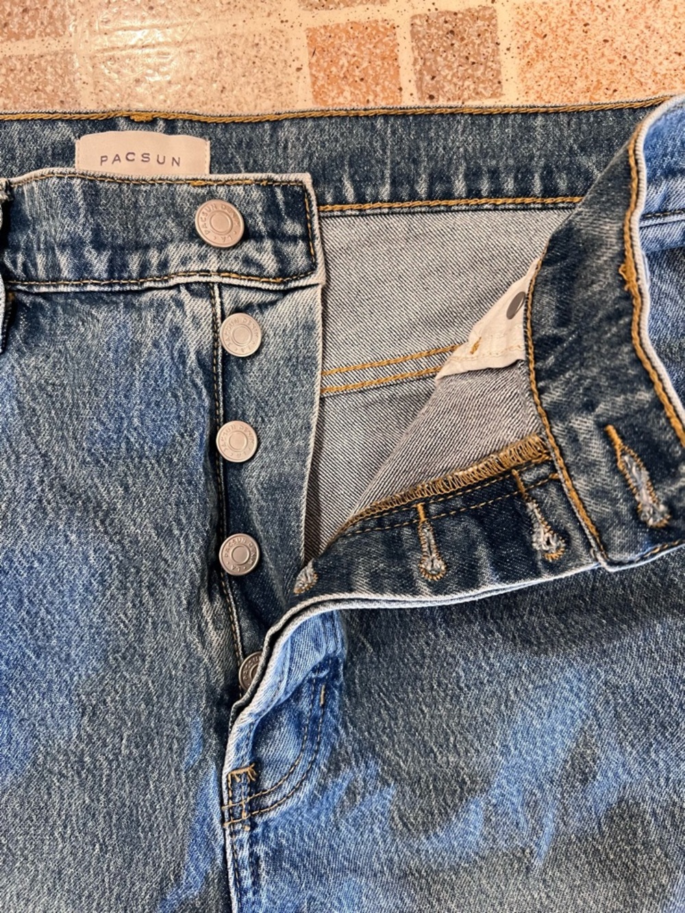 PacSun High-Rise Button-Fly Women’s Jeans - Blue Size 30 - Picture 1 of 5